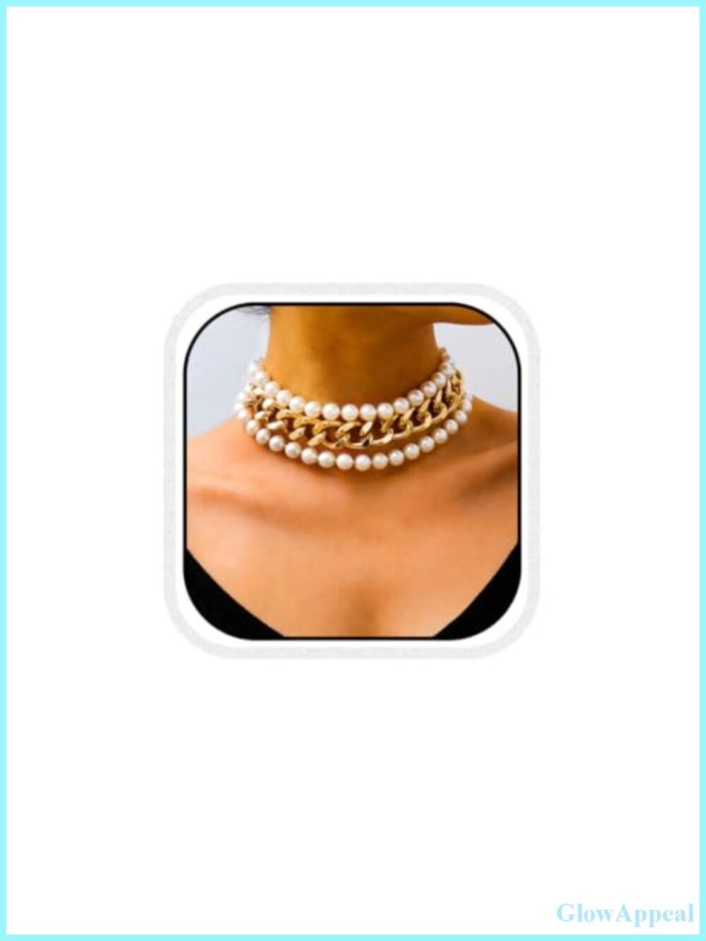 Gold Cuban Link Choker Necklace Layered Chain Fashion Jewelry for Women